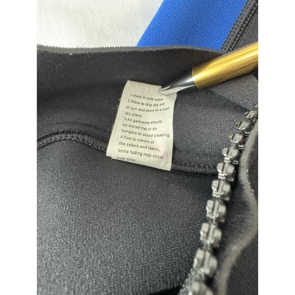 Stearns Unisex Kids Wetsuit Black Blue Color Block Short Sleeve Zip Mock Neck S - Picture 8 of 10